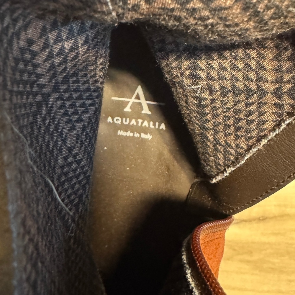 Aquatalia Rich Brown Suede Ankle Booties - Picture 2 of 5
